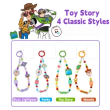Mesuca Officially Licensed Disney Toy Story Beaded Phone Lanyard, 4 Styles Available, Cute Cartoon Character Wrist Strap, Colorful Bead Chain Bag Charm Pendant, Decor Accessory For Phone Case Backpack Handbag - View 4
