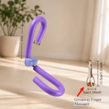 2pcs Thickened Upgraded Foam Pelvic Floor Muscle Trainer + Finger Massager, For Leg Shape Correction, Back Beautification, Pelvic Training, Slim Arms, Postpartum Recovery Leg Squeezer, Thickened Spring With Strong Rebound, Home Multifunctional Thigh Exercise Equipment, Arm And Leg Exerciser, Inner Thigh Squeezer, Gym Workout Weight Loss And Shaping, Slouchy Home Workout Weight Loss And Shaping Tool, Unisex (Battery Not Included) - Multicolor - View 5