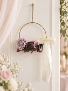 1pc Wreath For Front Door Flower Hanging Ornament For Front Door Bedroom Living Room Entryway Office Wedding Party Home Decor - Garland-h - View 4