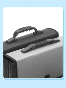 1pc 26/13-Slot Handheld Accordion File Bag, Large Capacity Multi-Layer Document Organizer, Solid Color Minimalist Design, Portable Handheld File Storage Bag, Suitable For Daily Office And Business Travel Use - Multicolor - View 6