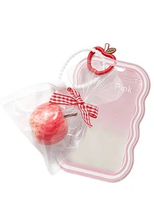 Cute Transparent Card Holder With Apple-Shaped Charm/Keyring, Acrylic ID Holder Keychain, Suitable For School, Office, Commuting, Travel, Can Be Hung On Bags, Backpacks Or Put In Pockets - Multicolor - View 12