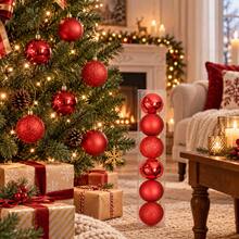Christmas Ball Ornaments 6PCS Set, 8cm Hanging Baubles For Tree Garland Window Party Decor, 5 Colors - 8cm-6PCS - View 5