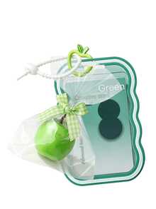 Cute Transparent Card Holder With Apple-Shaped Charm/Keyring, Acrylic ID Holder Keychain, Suitable For School, Office, Commuting, Travel, Can Be Hung On Bags, Backpacks Or Put In Pockets - Multicolor - View 11