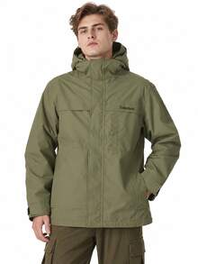 Timberland Jaket Softshell Fleece Hangat 3-in-1 untuk Pria, Cocok untuk Aktivitas Luar Ruangan, Mendaki, dan Panjat Tebing / Lapisan Dalam Fleece - Hijau Tentara - View 2
