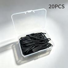 20pcs Black Zipper Pull Replacement Heads With Detachable Extension Rods, Suitable For Luggage, Backpacks, Jackets, Clothing, Handbags, Sewing Enthusiasts, Home Use - Stylish Zipper Pull - View 2