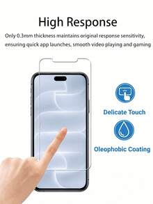3pcs/Set High Definition Tempered Glass Screen Protector, Compatible With IPhone 18Pro/18Pro Max/17/17Pro/17Pro Max/16/15/14/13/12/11 Pro Max, Also Compatible With IPhone 7/8 Plus/X/XS Max/XR - 9H Hardness, High Definition Anti-Scratch (Non-Full Screen) - Clear - View 3