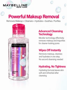 Maybelline Micellar Water, 95ml, 1/3pcs, Non-Stripping, Gentle Soothing And Hydrating, Suitable For Sensitive Skin And All Skin Types - Cleansing Water - 95ml - View 8