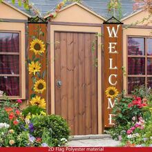2D Flat 2D Flat 2D Flat, 2D Flat 1pc, 2D Flat Welcome, Polyester Material. This Sunflower Theme - Sunflower Theme - View 3
