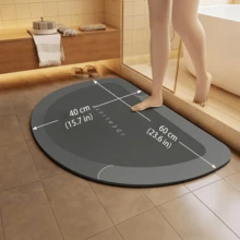 1pc Waterproof Non-Slip Bathroom Mat, 80CM/40CM/90CM Length Options, Quick Dry, Suitable For Bathroom, Kitchen, Hallway, Bedside, Shower Room, Laundry Room And Entryway. Perfect For Holiday Gifts And Family Gatherings. Essential Non-Slip Decoration For Halloween Or Christmas Home Parties - Multicolor - View 20