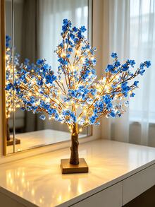 1PC 55CM Tall 60 LED Warm White Fairy Tree Light, USB + 3 AA Battery Dual Power Supply, Ins Style Atmosphere Desktop Decor Lamp, Bedroom Homestay Party Ornament, Birthday Holiday Gift LED Tree Light - Warm White - View 9