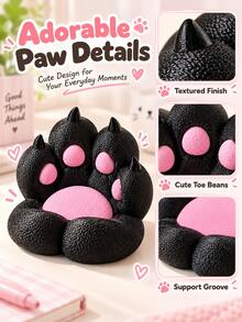 Cute 3D Printed Cat Paw Phone Stand | Creative Desktop Decor Practical Tablet/Phone Holder | Essential Dorm Room Desktop Decor | Must-Have Beach Accessory | Practical Car Storage Accessory | Room Decor Gift And Small Trinket - Multicolor - View 6