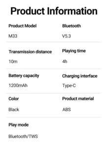 Tagry M33 Portable Bluetooth Speaker RGB Lights TWS Function Waterproof Mini Speaker For Party Outdoor Camping Bathroom Travel - View 4