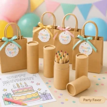 48pcs Mini Colored Pencil Set, Includes 48 Short 12-Color Pencils, Kraft Paper Tube Packaging, Portable Art Supplies, Suitable For Back To School, Travel, Party Gifts And Giveaways - Sets - View 9