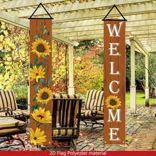 2D Flat 2D Flat 2D Flat, 2D Flat 1pc, 2D Flat Welcome, Polyester Material. This Sunflower Theme - Sunflower Theme - View 4