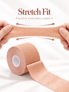 Boxed Breast Tape, Push-Up Bra Bandage, Invisible Adhesive Breast Petals For Women, Wedding - Beige - View 3
