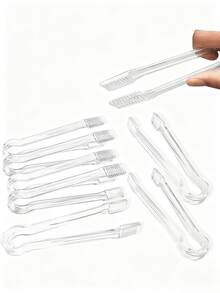 6pcs/10pcs Klip Transparan 6,3 Inci, Klip Plastik Serbaguna yang Dapat Digunakan Kembali, Cocok untuk Pesta dan Rumah, Aplikasi Luas - transparan - View 4