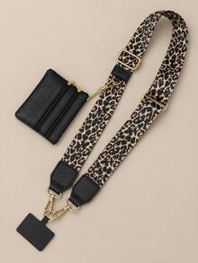 Phone Strap With Zippered Pocket, , Wallet Card Slot, Crossbody Bag Phone Strap With Shoulder Strap, Shoulder Or Wrist Phone Lanyard. - Black - View 11