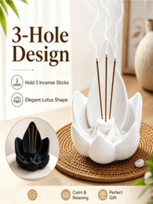 Creative Lotus Shaped Aromatherapy Burner, Home Fragrance Decor, Helps Regulate Mood, Purify Air, Assist Sleep, Meditation And Relaxation. Essential Fragrance Tool For Yoga And Meditation Enthusiasts - Creative Lotus-shaped Aroma Burner - View 7