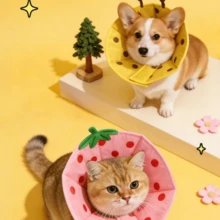 Elizabeth Collar Dog Head Cover Soft Collar Anti-Licking Device For Small Dogs, Cat Collar Anti-Biting Doesn't Affect Eating, Post-Surgery Collar - Multicolor - View 4