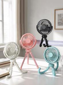 AOYI Portable Stroller Fan, Rechargeable Handheld Mini Fan, Flexible Octopus Design, 500mAh Battery USB Charging, 3-Speed Wind And Night Light Design, Summer Essential, Desktop Fan For Travel, Vacation, Strolling, Shopping, Beach, - Stroller Fan - View 11