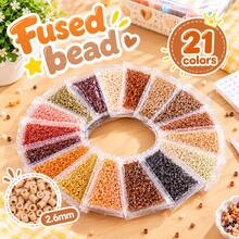 Manik-manik Fuse Sundymot 2,6mm, 1000 PCS+ Seri Warna Kopi Maillard, Dikemas Secara Individual, Tidak Mudah Tumpah, Gantungan Kunci Liontin DIY, Bahan Baku Kerajinan Pembuatan Perhiasan, Musim Wisuda Kembali ke Sekolah, Natal, Hadiah Pesta Ulang Tahun, Kit Isi Ulang Massal Manik-manik Fuse 2,6mm Multi-Warna - Manik-manik puzzle 2,6mm - View 2