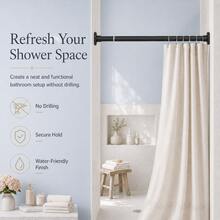 1pc Universal Telescopic Rod, Built-In Sturdy Spring Locking Mechanism, High Load-Bearing Capacity, Honeycomb Base Enhanced Suction Power, Suitable For Shower Curtain Rod, Curtain Rod, Clothes Drying Rod, Wardrobe Rod, Door Curtain Rod, Kitchen Hanging Rod And More - Multicolor - View 8