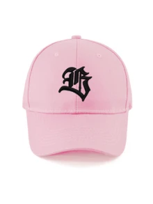 1pc Men's Gothic Letter Embroidered Baseball Cap, Adjustable Sun Protection Casual Hat, Suitable For Spring/Autumn Travel, Beach, Party - Black - View 7