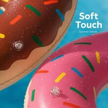 1/2/3pcs Inflatable Swim Rings, PVC Inflatable Swim Rings, Unisex Adult Underarm Floats, Including Green, Pink, Chocolate Donut Shape, Watermelon Shape, Suitable For Summer Water Sports, Pool Parties, Beach Parties, Swimming Pools, Beaches, Summer Vacation Leisure Swim Rings - Multiple Styles - View 4