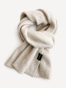 Men's Solid Color Winter Scarf, Soft Warm Cross-Over Wrap Neck Warmer, Casual Daily Outdoor Accessory - Multicolor - View 7