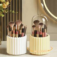 Organizer Makeup Berputar 360°, Desain Multi-Kompartemen, Tempat Kuas Makeup dan Lipstik, Cocok untuk Meja Rias - MultiWarna - View 1