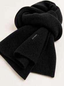 Men's Solid Color Winter Scarf, Soft Warm Cross-Over Wrap Neck Warmer, Casual Daily Outdoor Accessory - Multicolor - View 5