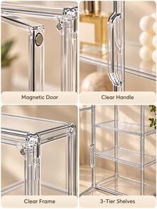 Tủ trưng bày acrylic trong suốt 3 lớp với cửa nam châm, hộp trưng bày Giáng Sinh, hộp đựng trang sức, đồ dùng thiết yếu cho gia đình, trang trí phòng ngủ, kệ lưu trữ nhiều lớp cho đồ sưu tầm, văn phòng, quà tặng cho phụ nữ, hộp lưu trữ, trang trí phòng, quà Giáng Sinh - Nhiều màu - Xem 10