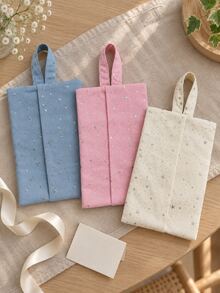 1 buah Tas Penyimpanan Kotak Tisu Gantung, Tas Tisu Kain Lembut dengan Pegangan Cincin, Penutup Tisu Wajah yang Dapat Diganti dengan Motif Bintang, Cocok untuk Kamar Tidur, Kamar Mandi, Mobil, Asrama, dan Kantor - MultiWarna - View 15