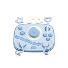 ETETOO Đồ chơi kéo cảm giác bằng silicone cho bé, bảng hoạt động phát triển sớm tương tác với nút bấm, vòng xoay, dây kéo và bề mặt vân chạm - Nhiều màu - Xem 9