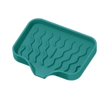 Wavy Silicone Soap Drain Mat, Non-Slip Multi-Function Splash-Proof Soap Holder, Kitchen Bathroom Sink Soap Dish Sponge Water Collection Pad - Multicolor - View 16
