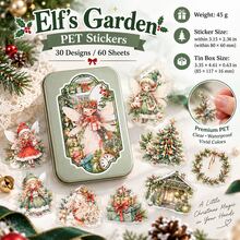 Christmas Box Series Tin Box Stickers, Christmas Theme Cute Girl Planner Stickers, DIY Decorative Stickers - Multicolor - View 1