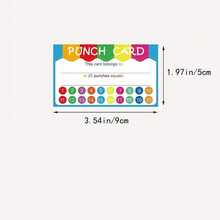 50 Rainbow Reward Punch Cards, 20 Punch Slots, Customizable Owner And Reward Rules, Vibrant And Eye-Catching, Suitable For Classroom Student Behavior Incentive, Point Tracking, Helping Develop Good Habits - Multicolor - View 6