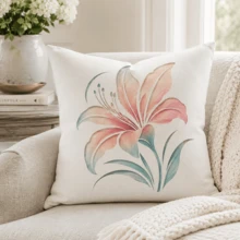 1pc Lily Flower Cutout Stencil – Plastic DIY Template For Wall Art, Canvas, Fabric Painting, And Frame Decoration; Features Precise Lotus Leaf And Flower Designs; Suitable For Home Decor Projects And Crafting. - Sets - View 5