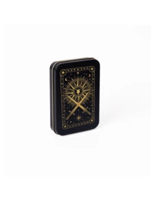 Multicolor Square Mini Tarot Deck Storage Box With Small Mesh Pouch. Multifunctional Jewelry Box. For Storing Tarot Cards, Playing Cards, Stud Earrings, And Rings. Travel, Camping, Work. Ideal Gifts For Christmas, Thanksgiving, Halloween, New Year - Multicolor - View 11