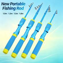 SEACHASER Joran Pancing Mini Teleskopik Portabel 1m-1.8m Berbagai Ukuran Ringan, Ramah untuk Pemula, Aksi L, Pegangan Anti Selip, Hadiah untuk Pemula Memancing - MultiWarna - View 2