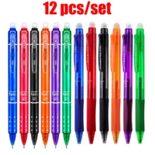 12 Pack Erasable Gel Pens, 0.5mm Fine Point Retractable Pens In 2 Styles And 6 Assorted Colors, Smooth Writing Erasable Pens For School Office Notes Journaling Homework And Daily Writing - Multiple Styles - View 3