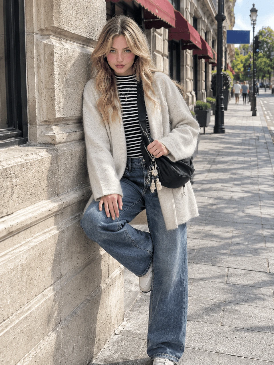 New Autumn/Winter Women's Casual Minimalist Elegant Hooded Loose Cardigan Jacket - Apricot - View 1