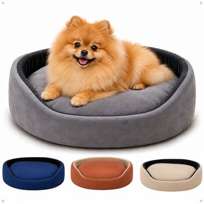 Caminha Cama Pet Cachorro Porte Pequeno Gato Confortável Verão Inverno Suede P M G 4 Cores