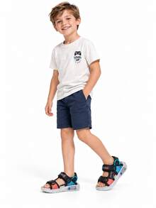 Skechers Kids' Breathable Hook And Loop Fastener Beach Sandals - Black/Multicolor - View 1