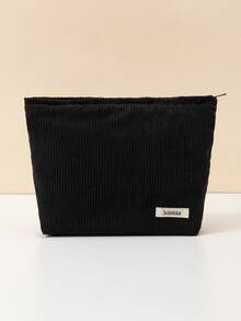 Corduroy Solid Color Makeup Bag, Large Capacity Simple Storage Bag, Toiletry Bag, Coin Purse, Convenient Carrying, Lightweight Large Capacity Storage, Lipstick, Makeup Brush, Eyebrow Pencil, Jewelry, Cosmetics Suitable For Tourism Cosmetics Storage - Multicolor - View 16