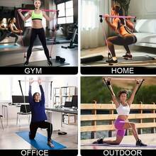 Bộ 8 món thanh tập Pilates kèm 4 dây kháng lực (140 Lbs), bộ thiết bị tập gym tại nhà di động với dây đeo cổ chân và ba lô dây rút, phù hợp cho nam và nữ tập thể dục - Nhiều màu - Xem 6
