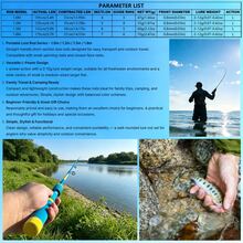 SEACHASER Joran Pancing Mini Teleskopik Portabel 1m-1.8m Berbagai Ukuran Ringan, Ramah untuk Pemula, Aksi L, Pegangan Anti Selip, Hadiah untuk Pemula Memancing - MultiWarna - View 6