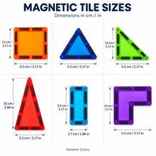 50Pcs Colorful 3D Magnetic Tiles Building Set - Creative STEM Educational Blocks, Clear Rainbow Magnetic Stacking Construction Toys, Perfect Birthday Gift For Kids 3+ Years Old - Multicolor - View 9