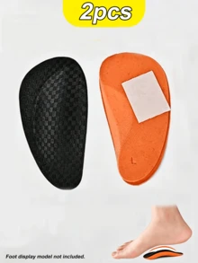 1/2/3Pairs Arch Support Sports Foot Pad EVA Arch Support Half Insoles For Men And Women - Orange - View 8