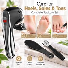 Alat Penghilang Kapalan Kaki Elektrik Profesional untuk Perawatan Kaki, Alat Pengikis Kulit Mati Tumit, Pengikis Kaki Elektrik Isi Ulang 1500mAh - Hitam - View 8